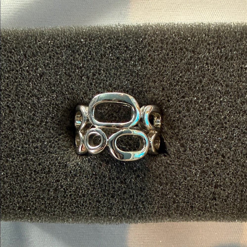 Lia Sophia Silver Abstract Ring